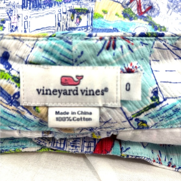 Vineyard Vines 0 Lobster Shore Sketch Cotton Multicolor Graphic Shorts - Picture 7 of 8